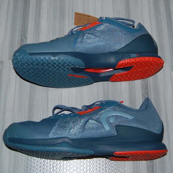 Head Sprint Pro 3.5 Bluestone Orange Tennis Shoes Men's Size 11 New in Box - Picture 14 of 16
